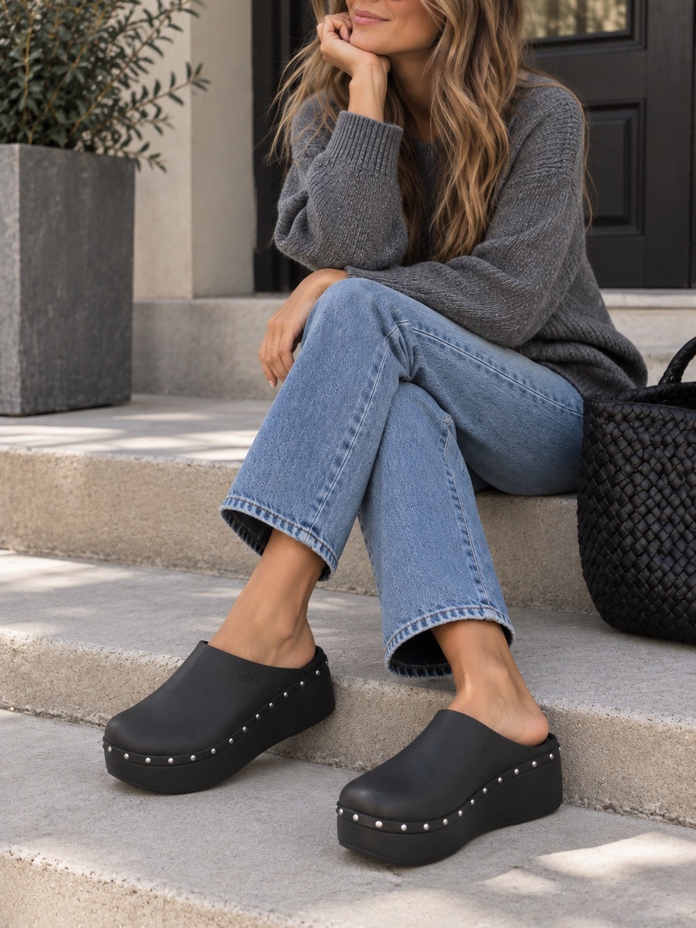 Crocs Dylan Platform Studded Clogs